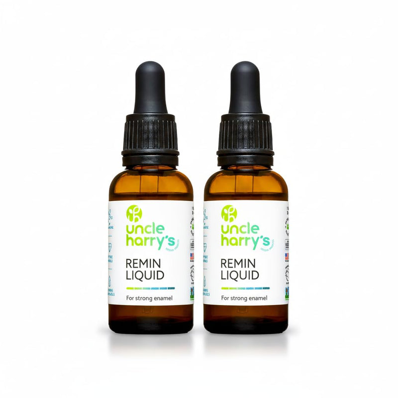[Australia] - Uncle Harry's Natural & Fluoride-Free Remineralization Liquid for Tooth Enamel - Freshens Breath & Strengthens Teeth (2 Pack, 1 oz.) 
