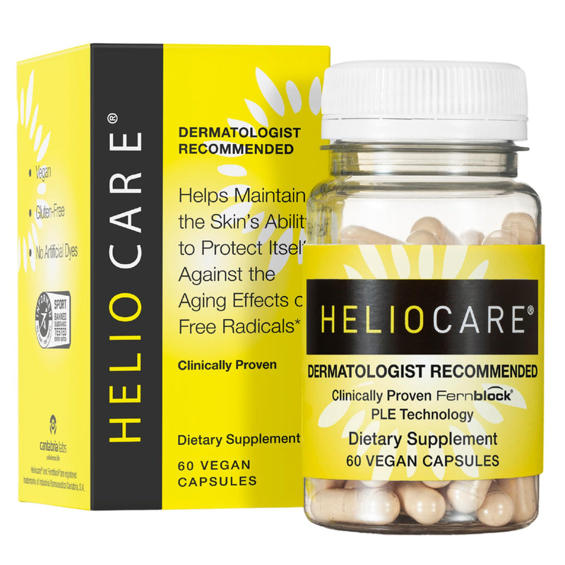 Heliocare Skin Care Dietary Supplement: 240mg Polypodium Leucotomos Extract Pills - Antioxidant Rich Formula with Fernblock and PLE Technology - 60 Veggie Capsules | Patented Skin Health Daily Antioxidant Clinically Proven to Fight Sun Damage & Reduce ...