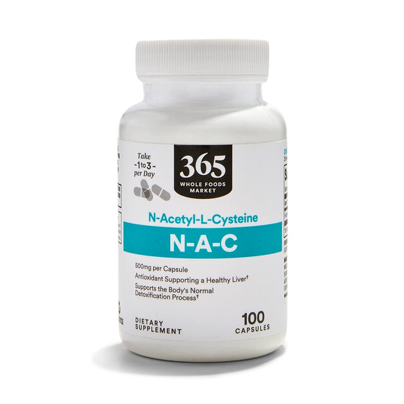 [Australia] - 365 by Whole Foods Market, N-Acetyl L-Cysteine 500mg, 100 Count 100 Count (Pack of 1) 