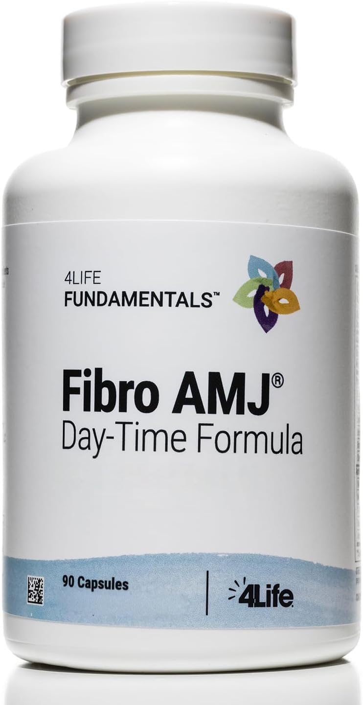 4Life Fibro AMJ Day Mobility Support with Glucosamine MSM, 90 Capsules | Boswellia, Magnesium, Malic acid, Daytime mobility supplement, Energy production, Flexibility, Physical support, Vitamin B6