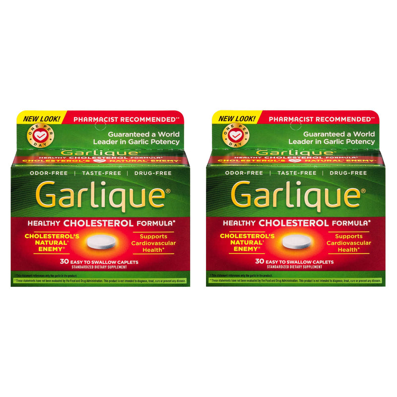 [Australia] - Garlique Healthy Cholesterol Formula with 5000 mcg of Allicin, 60 Enteric Coated Caplets (Pack of 2) 