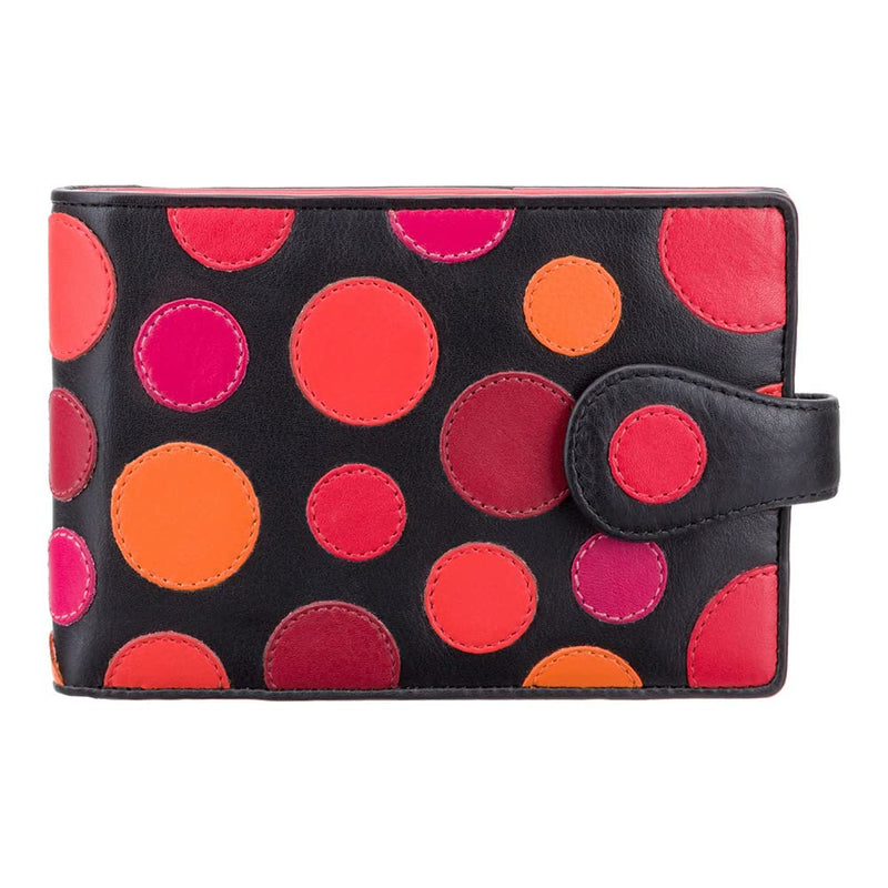 Visconti Genuine Leather P5 Polka Secure RFID Blocking Passport Travel Wallet (Very Berry) Very Berry