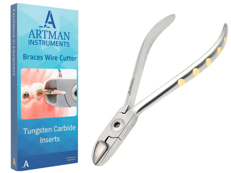 [Australia] - ARTMAN INSTRUMENTS Braces Wire Cutter ‚Äì Orthodontic Dental Tool Pliers with Tungsten Carbide Inserts, Gold-Plated Handle, Autoclavable, Durable Cutting Edge 