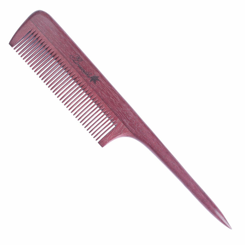Breezelike Hair Combs - Fine Tooth Purpleheart Wooden Tail Comb - No Static Teasing Hair Comb for Women Purpleheart Wood