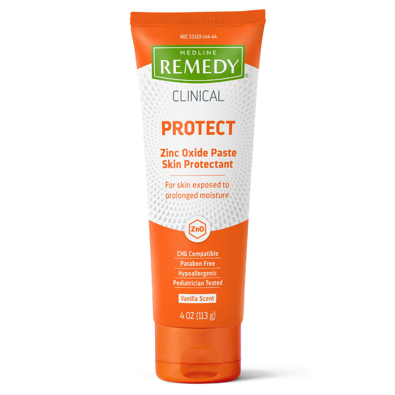 [Australia] - Medline Remedy Clinical Zinc Oxide Paste Skin Protectant (4 oz Tube), Vanilla Scent, Diaper Rash Cream, Incontinence Care, Wetness Protection, Paraben Free, Hypoallergenic, Adults, Children 