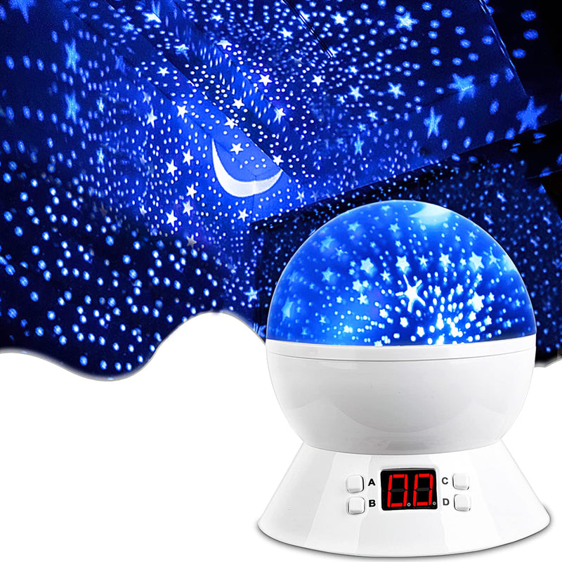 [Australia] - MOKOQI Star Night Light Projector for Kids with Timer - Glow in The Dark Stars and Moon, Best Gift for 1-14 Years Old White 