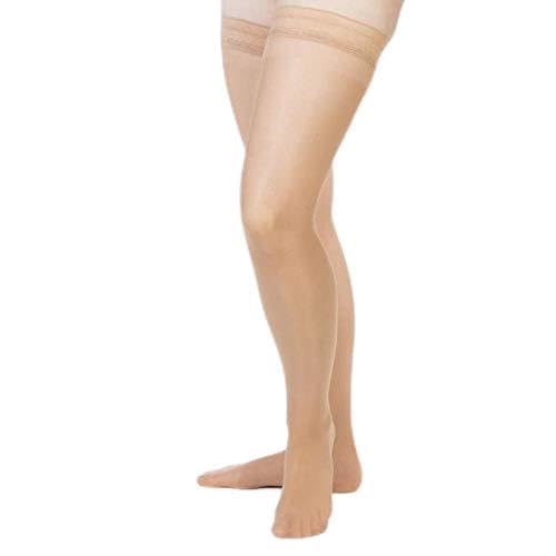 [Australia] - Allegro 8-15 mmHg Essential 82 Sheer Support Compression Stockings - Thigh High, Closed Toe, Compression Hose for Women Nude X-Large 