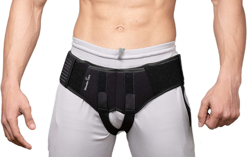 Wonder Care- Inguinal Hernia Support post-surgery Hernia pain relief Truss Brace for Double Inguinal or Sports Hernia with 2 Removable Compression Pads & Adjustable Groin Straps-Large L (36"-40")