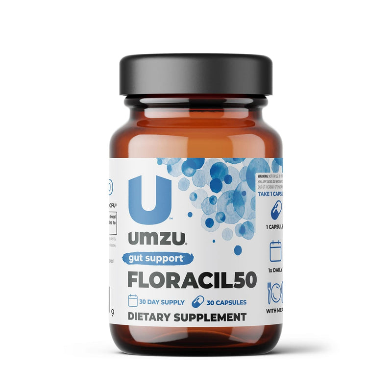 [Australia] - UMZU Floracil50 - 50 Billion CFU - Support Gut Health, Immune System & Digestion - With Lactobacillus reuteri, Lactobacillus rhamnosus & Bifidobacterium - 30 Day Supply - 30 Capsules 