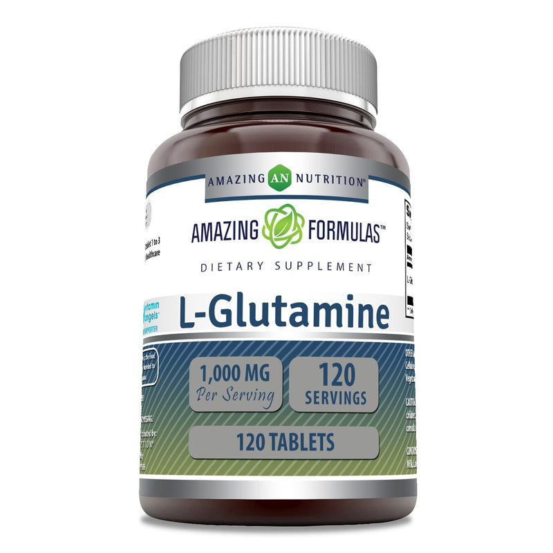[Australia] - Amazing Formulas L Glutamine 1000 Mg Tablets | Amino Acid Supplement for Men & Women | Non-GMO | Gluten Free | Made in USA | (1 Pack, 120 Count) 1 Count (Pack of 1) 1.0 
