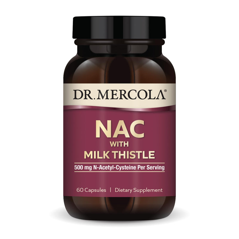 [Australia] - Dr. Mercola NAC with Milk Thistle - with Antioxidants - Supports Normal Detoxification Processes - 500 mg N-Acetyl-Cysteine per Serving - Non-GMO, Gluten-Free & Soy Free - 60 Capsules (30 Servings) 