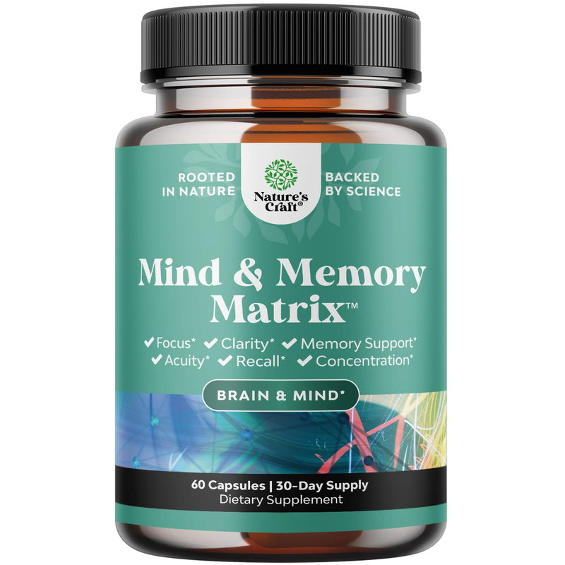 [Australia] - Advanced Brain Supplement for Memory and Focus - Nootropics Brain Support Supplement with Memory and Focus Vitamins for Adults of All Ages - for Brain Fog Clarity Energy and Recall Mind Supplement V1 