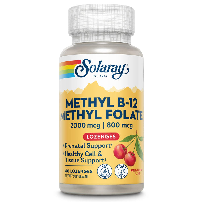 SOLARAY B-12 + Methyl Folate Lozenges