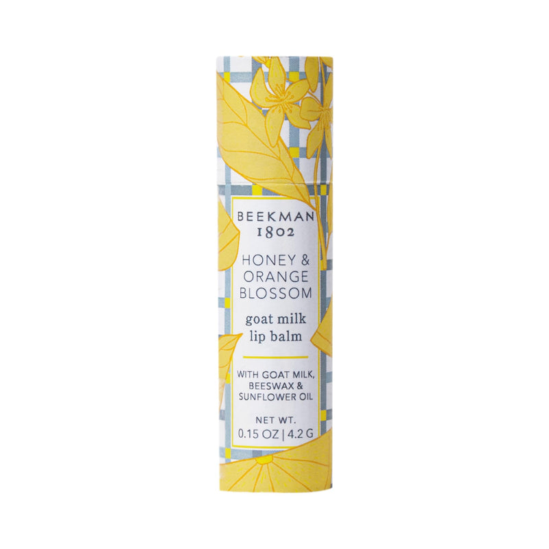 Beekman 1802 Goat Milk Lip Balm, Honey & Orange Blossom, 0.15 oz | Moisturizing Lip Balm for Dry, Chapped Lips, Sensitive Skin Safe 1 Count (Pack of 1)