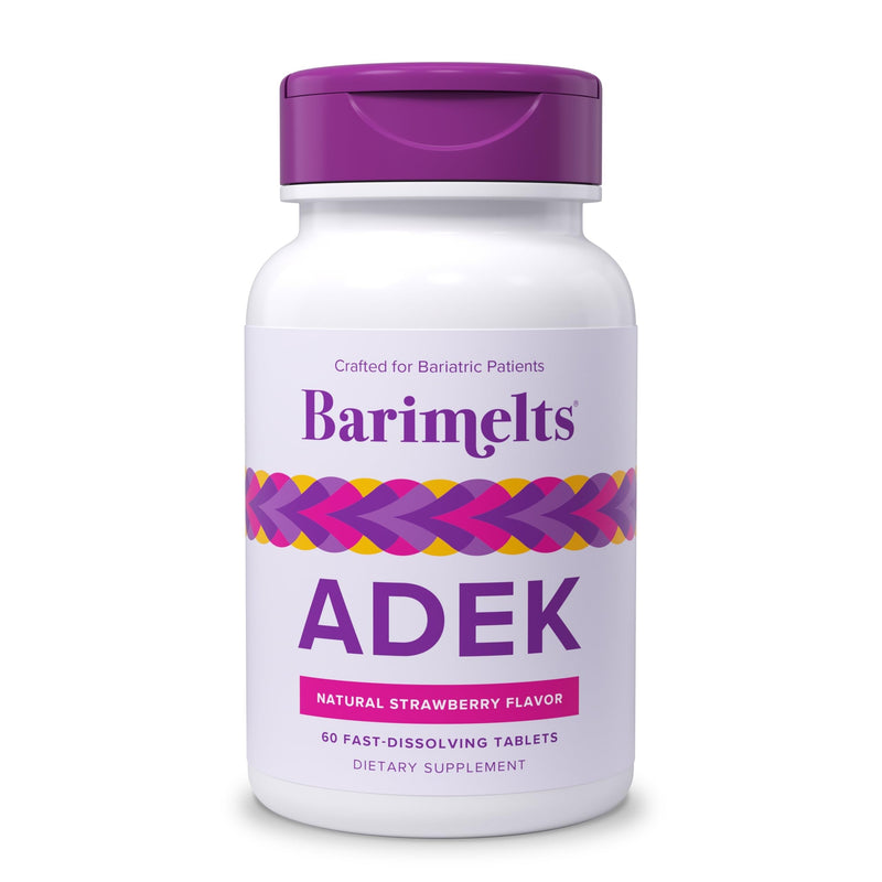 Barimelts ADEK - 60 Fast-Dissolving Tablets (2-Month Supply) - Sugar-Free Bariatric Vitamins for Women Including Vitamin A, Vitamin D, Vitamin E & Vitamin K, Natural Strawberry Flavor 60 Count (Pack of 1)
