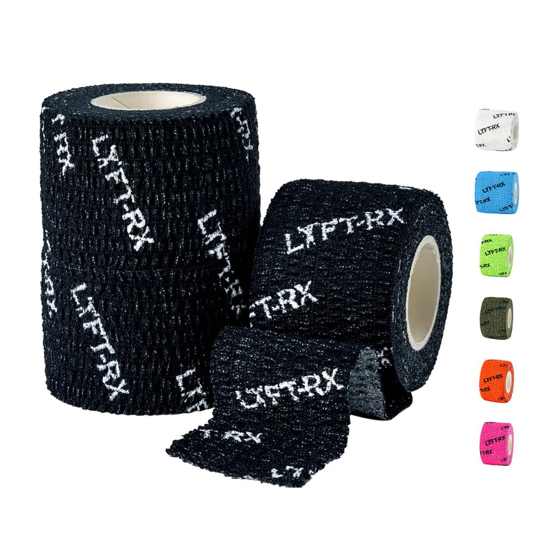 [Australia] - Weightlifting Hook Grip Tape w/Premium Adhesive for Olympic Weight Lift, Cross Training & Lifting, Stretch Fit Athletic Finger Wrap, Protects Thumb Fingers Hand & Enhances Grip Black 1.5-inch 3 ROLL 