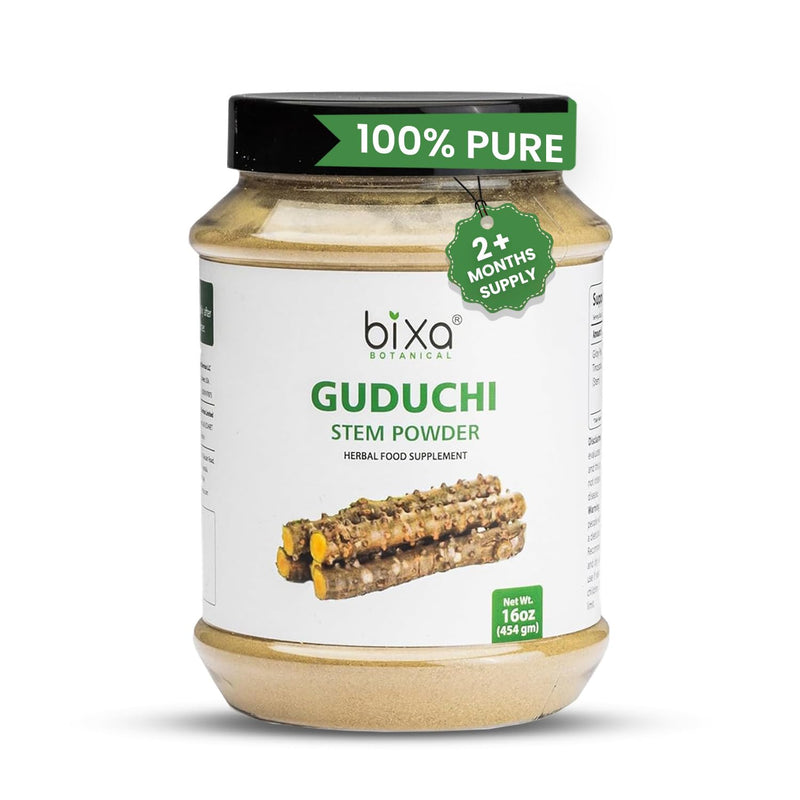 [Australia] - bixa BOTANICAL Guduchi Powder | Giloy | Tinospora Cordifolia | 1 Pound / 16 OZ | Ayurvedic Herbal Supplement for Immunity Support | Gluten Free, Non-GMO, Steam Treated, Vegan, 100% Pure. 16 Ounce (Pack of 1) 