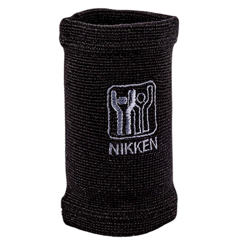 [Australia] - Nikken KenkoTherm - Wrist Wrap Medium 1825 - Black Compression Support with Ceramic Reflective Fibers for Weightlifting, Boxing, and Muscle Comfort 