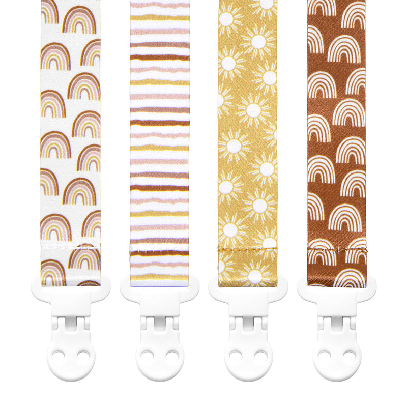 [Australia] - Baby Pacifier Clip Leash Soothie Holder Unisex for Girl or Boy 4 Pack Gift Set Universal Fit (Boho Baby) Western Baby 