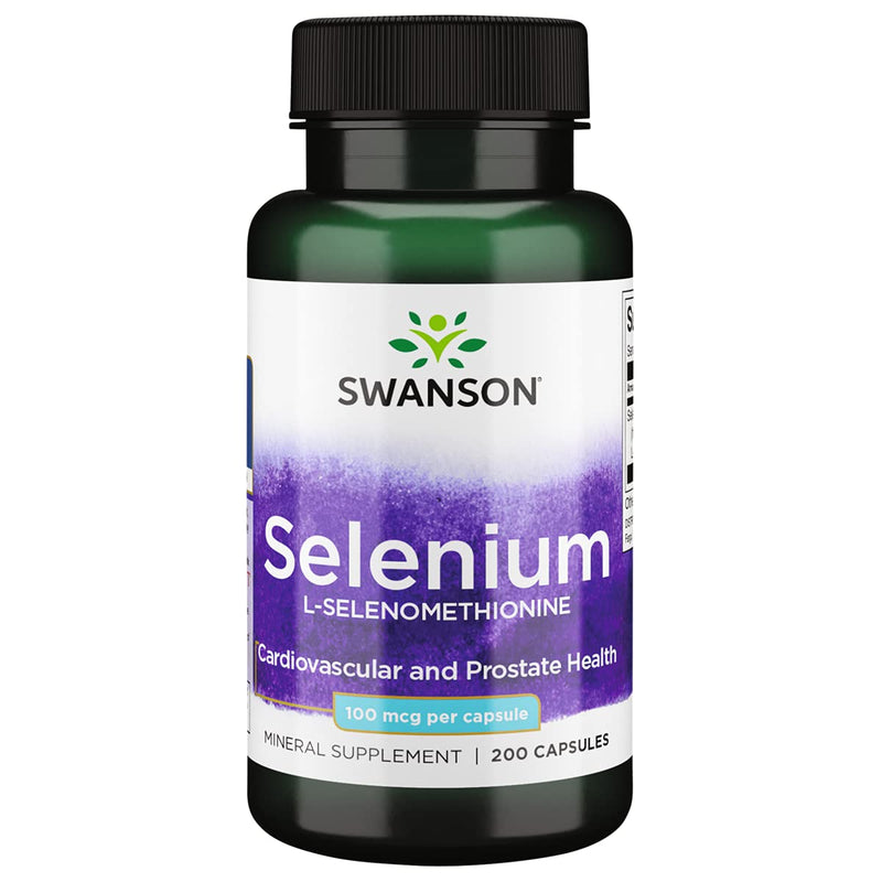 [Australia] - Swanson Selenium (L-Selenomethionine) 100 mcg 200 Capsules 1 