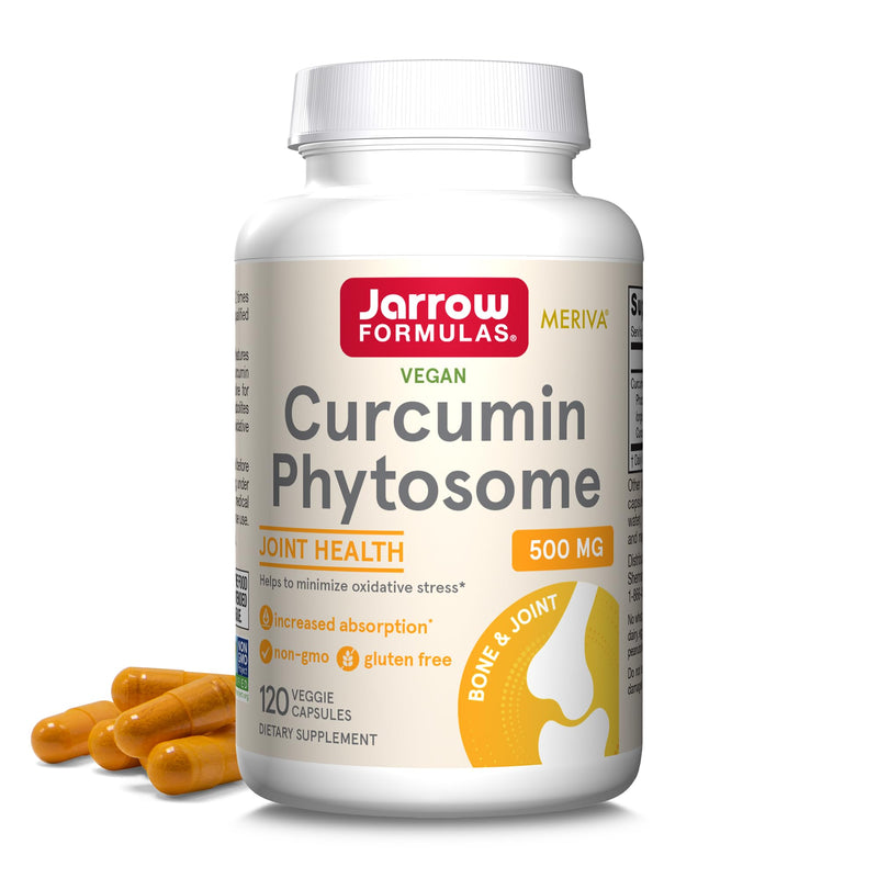[Australia] - Jarrow Formulas Curcumin Phytosome 500 mg - 120 Veggie Capsules - Formulated with Meriva - Antioxidant Support Supplement - Joint Health & Support - 60 Servings Unflavored 120 Count (Pack of 1) 