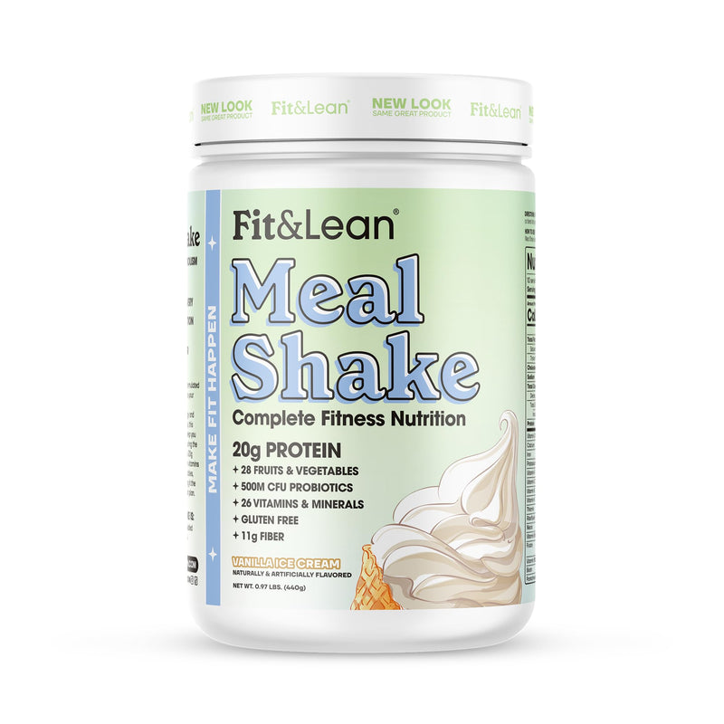 [Australia] - Fit & Lean Meal Shake, Fat Burning Meal Replacement, Protein, Fiber, Probiotics, Vanilla, 1lb, 10 Servings Per Container Vanilla Ice Cream 1 Pound (Pack of 1) 