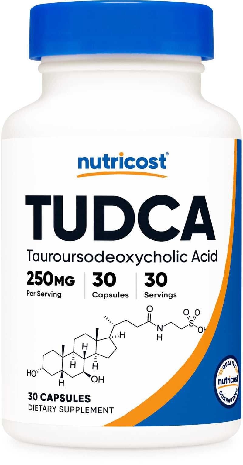[Australia] - Nutricost Tudca 250mg, 30 Capsules (Tauroursodeoxycholic Acid) - Gluten Free, Non-GMO 30 Count (Pack of 1) 