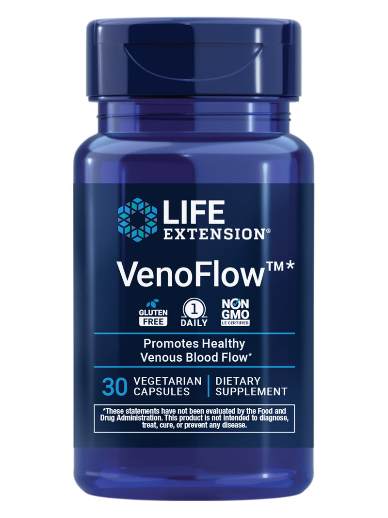 Life Extension VenoFlow, 30 Capsules | Cellular Health & Healthy Aging, with Vitamin E, NAC, Green Tea & Myricetin, Gluten-Free & Non-GMO