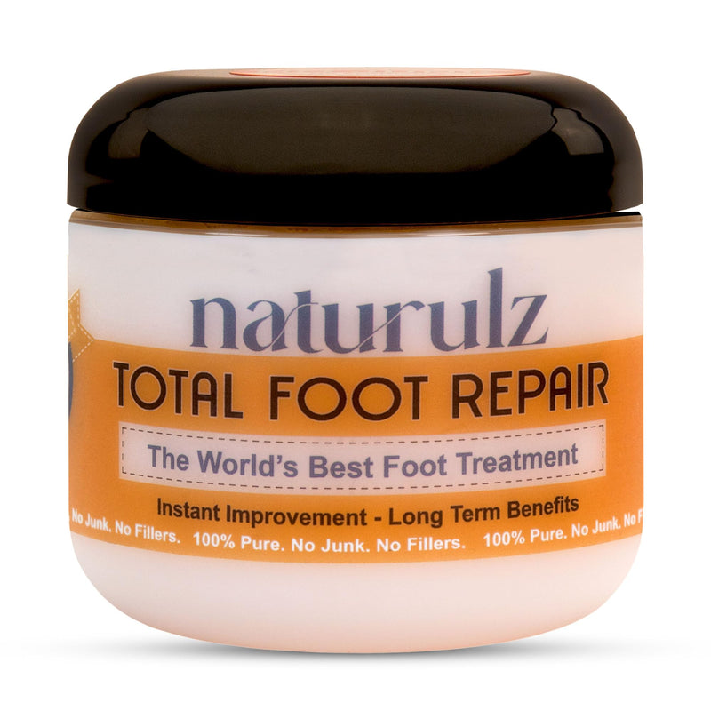 [Australia] - Naturulz Total Foot Repair 4oz – No Junk Foot Cream for Dry, Rough Skin & Cracked Heels, Lightweight & Compact Moisturizer for Feet, Knees, Elbows & Hands, Softens, Repairs & Smooths Cracked Skin 