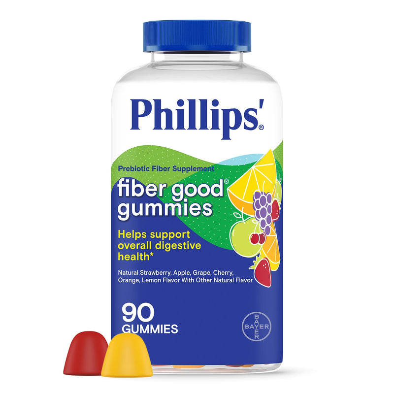 [Australia] - Phillips‚Äô Fiber Good Gummies, Supplement with Inulin for Adults and Children, Fruit Flavored Daily Gummies, 4g of Prebiotic Fiber Per Serving , 90 Count 