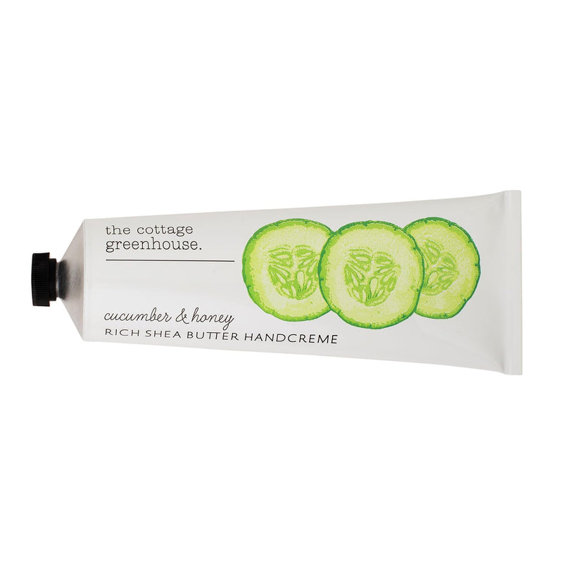 [Australia] - The Cottage Greenhouse Cucumber & Honey Handcreme, 4 oz, Hydrating & Moisturizing Hand Cream for Dry, Cracked Hands, Luxury Purse Essential Lotion for Women 