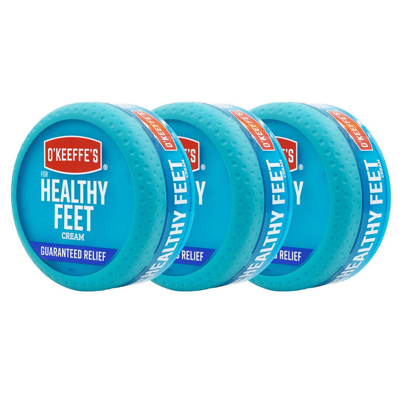 [Australia] - O'Keeffe's for Healthy Feet Foot Cream; Guaranteed Relief for Extremely Dry; Cracked Feet; Instantly Boosts Moisture Levels; 3.2 Ounce Jar; (Pack of 3) 