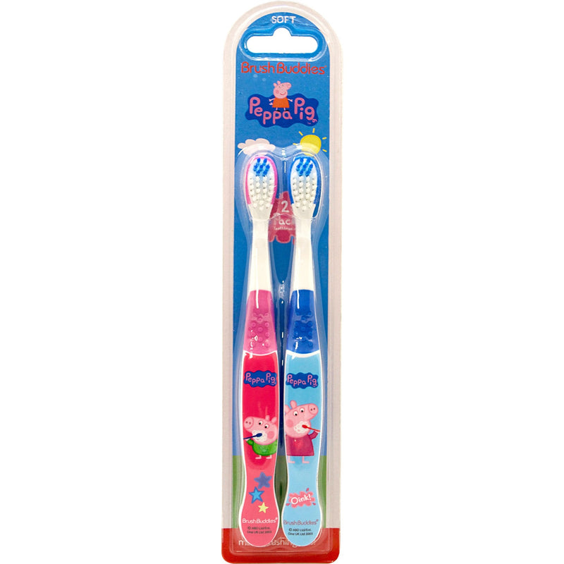 [Australia] - Brush Buddies Peppa Pig 2 Pack Toothbrush 