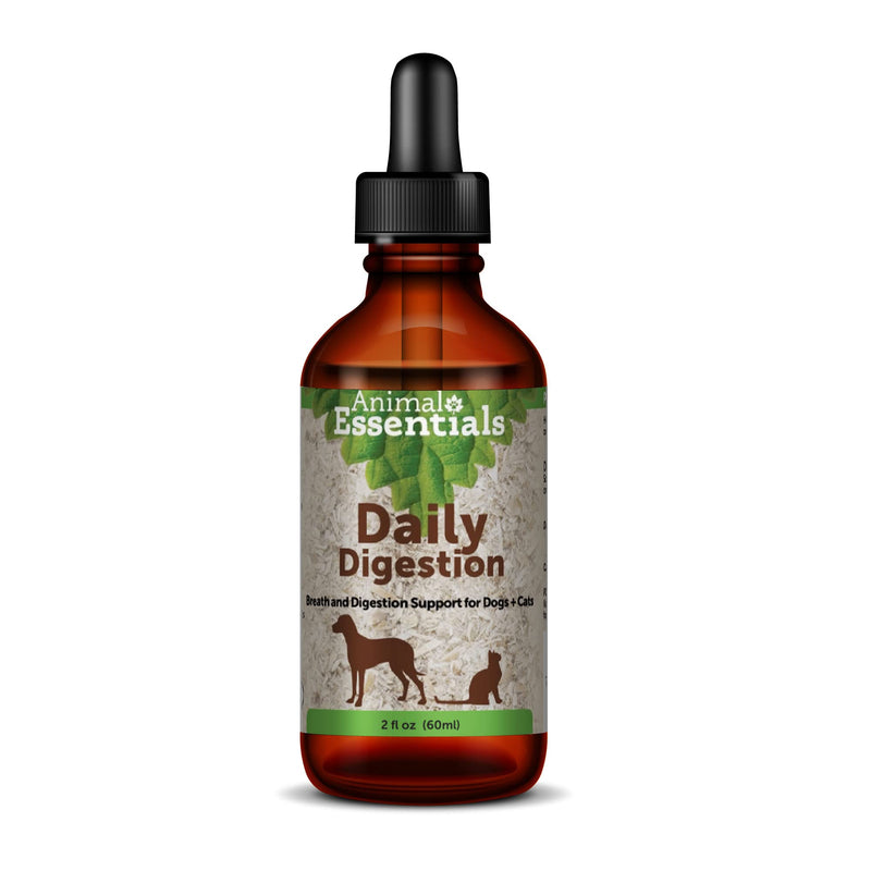 Animal Essentials Daily Digestion for Dogs & Cats - Digestive Support, Fresh Breath, Ginger Root, Fennel Seed Extract, Liquid Supplement - 2 Fl Oz 2 fl oz (60 ml) (Pack of 1) - PawsPlanet Australia