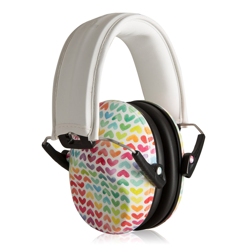[Australia] - Kids Noise Cancelling Ear Muffs - Toddler Sensory and Autism Hearing Protection Noise Cancelling Headphones Rainbow Hearts Child (2-13 Years) 