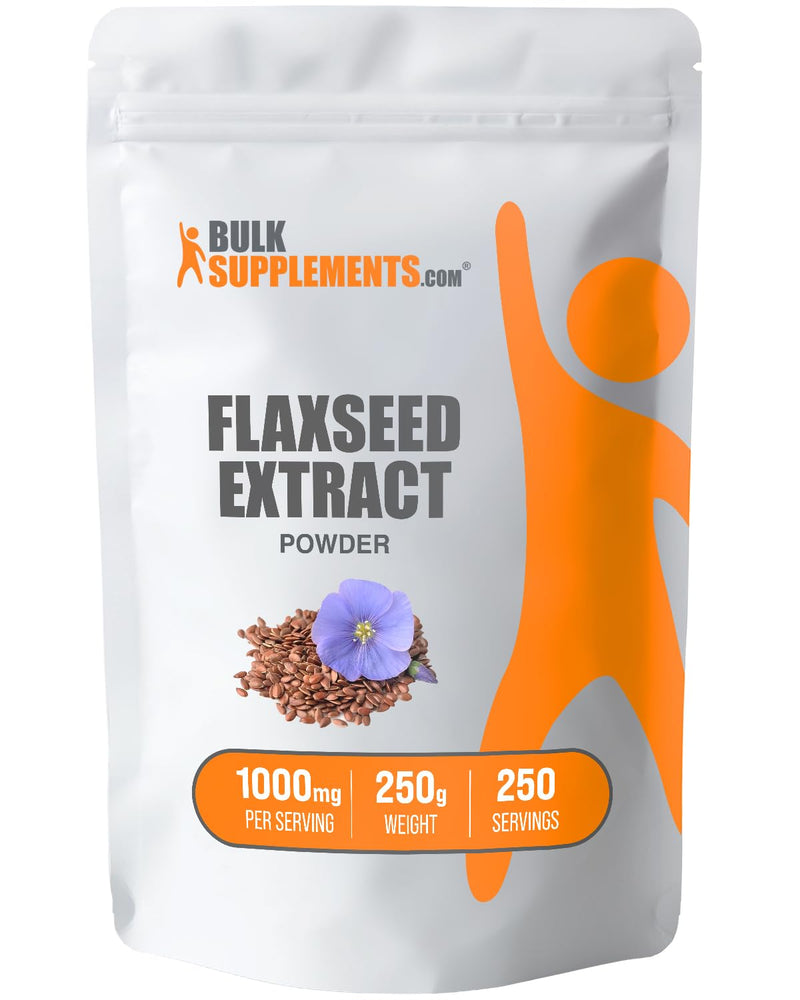[Australia] - BulkSupplements.com Flaxseed Extract Powder - Flax Seed Supplement - Vegan Omega 3 Supplement - Ground Flaxseed Powder - Omega 3 Supplement - Flax Seeds Extract (250 Grams - 8.8 oz) 8.8 Ounce (Pack of 1) 