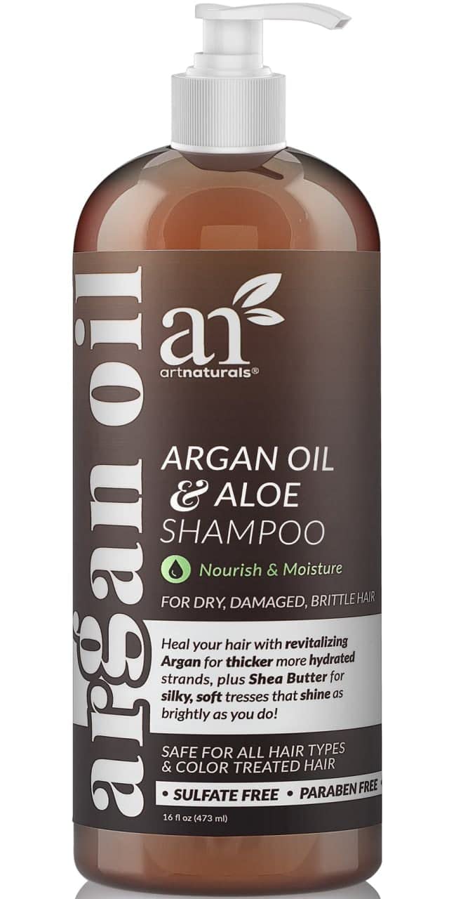 ArtNaturals Moroccan Argan Oil Shampoo, 16 fl oz | Deeply Hydrates & Restores Dry Hair, Sulfate & Paraben Free, Safe for Color-Treated Hair, Daily Moisture Care