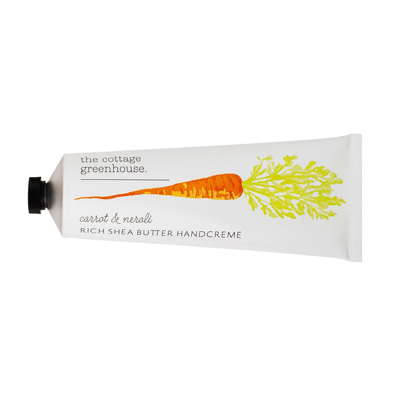 [Australia] - The Cottage Greenhouse Carrot & Neroli Handcreme, 4 oz, Moisturizing Lotion for Dry Hands, Quick Absorbing Shea Butter & Cocoa Butter, Luxury Purse Essentials 