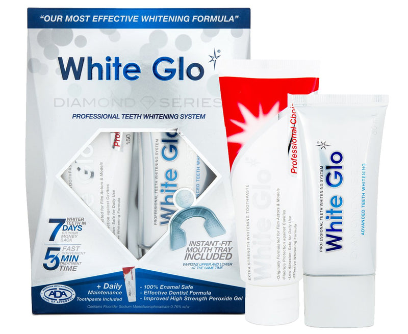 [Australia] - White Glo Diamond Series Advanced Whitening System with Bonus Whitening Toothpaste, 35 Count 