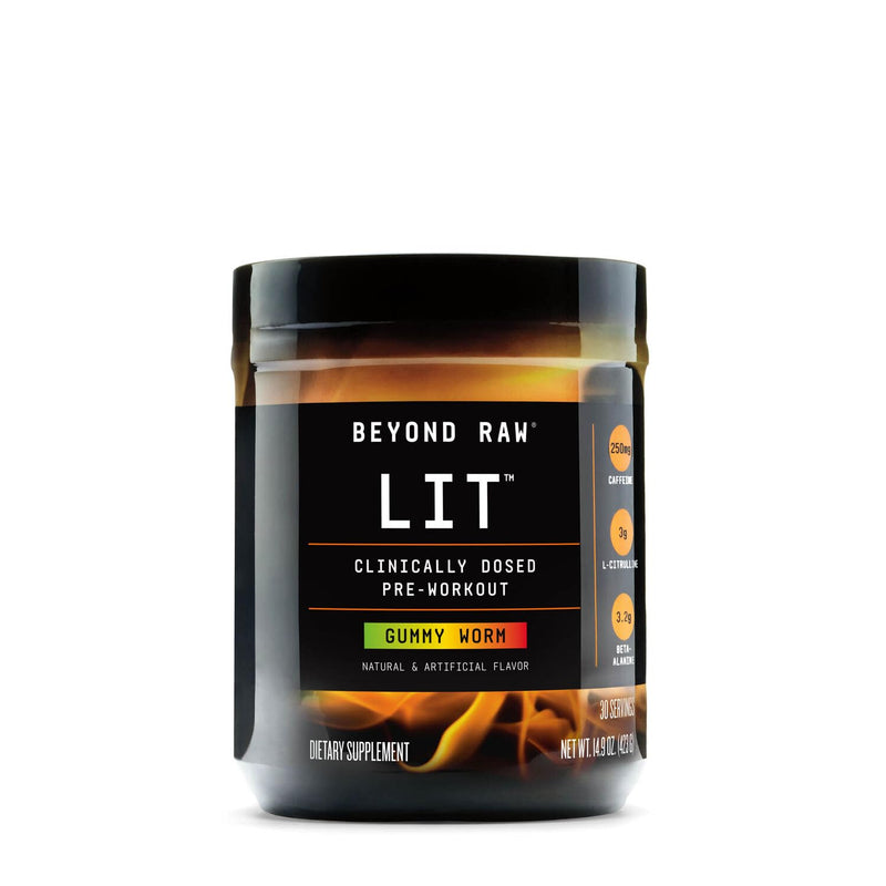 [Australia] - Beyond Raw LIT - Gummy Worm, NET WT 14.9 oz (423G) 30 Servings (Pack of 1) 