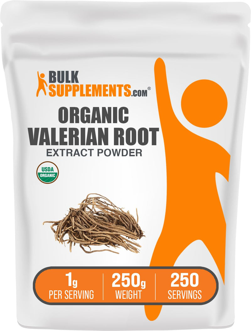 [Australia] - BulkSupplements.com Organic Valerian Extract Powder - Sourced from Valerian Root, Herbal Supplement - Gluten Free, 1g per Serving, 250g (8.8 oz) (Pack of 1) 8.75 Ounce (Pack of 1) 