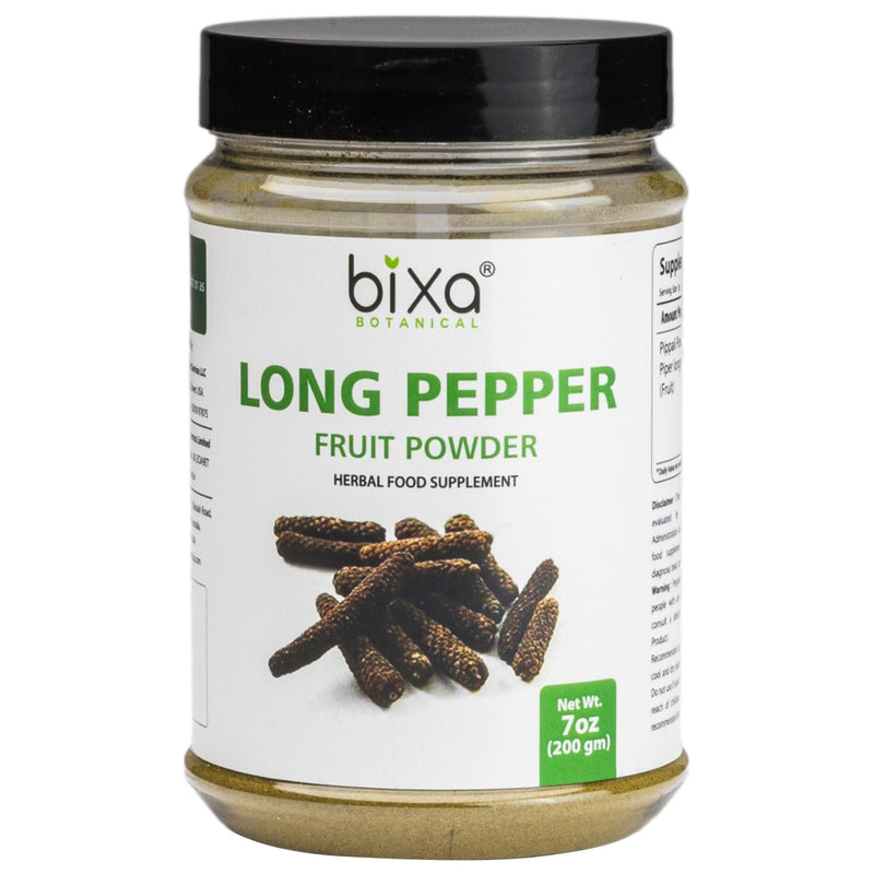 [Australia] - bixa BOTANICAL Piper Longum Powder (Pippali Fruit) an Ideal Alterative & Respiratory Tonic, Ayurvedic Herbal Supplement for Carminative, Anti-Helminthic & Prevents bloatingness – 200g (7 Oz) 