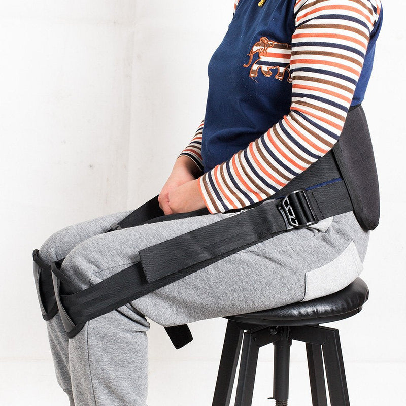 [Australia] - Support belt for better back whole day Lower Back Support Belt -Posture Correcting Harness & Relieve Sciatica, Keeps Back Straight While Seated, Suitable in Office or At Home or Outdoors（Black） Black 