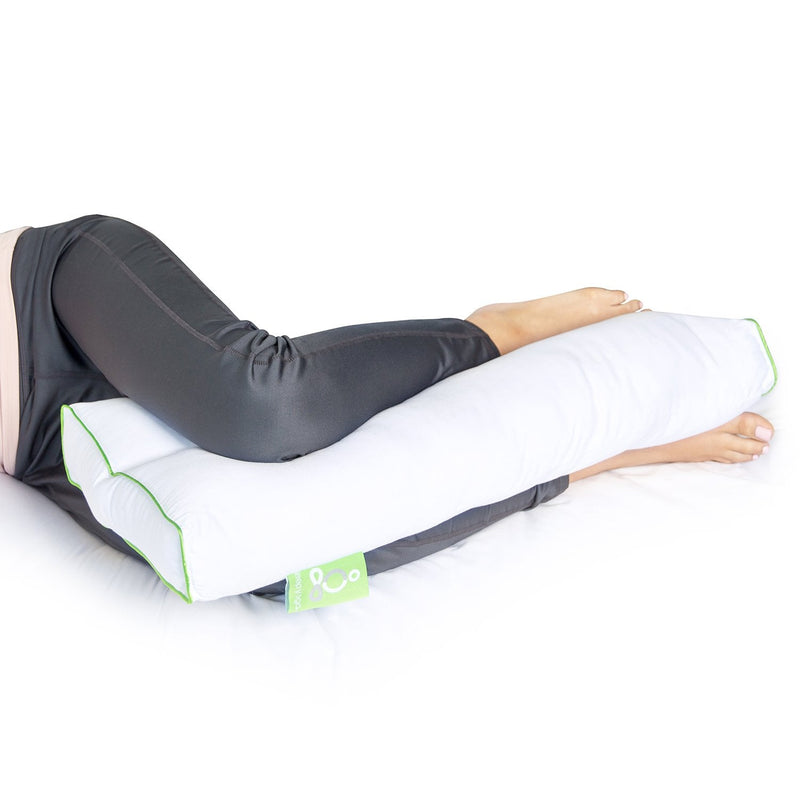 [Australia] - Sleep Yoga Leg Back Side Sleepers, Ergonomically Designed Down Alternative Pillow for Knee Support, Hypoallergenic & Washable, 26" x 13" x 3"/One Size, White 