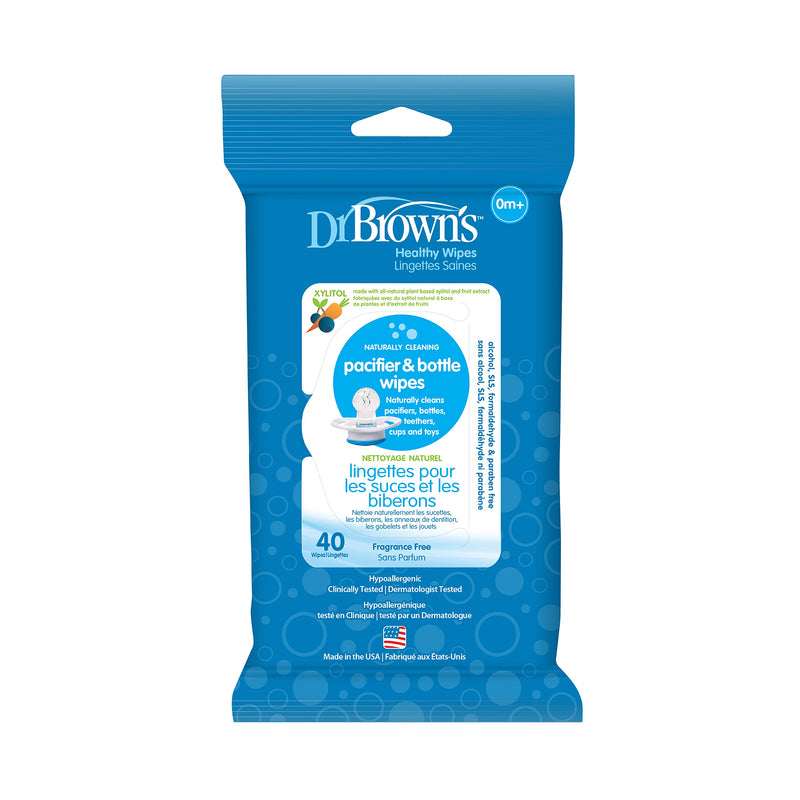 [Australia] - Dr. Brown's Pacifier and Bottle Wipes, 40 Count 40 Count (Pack of 1) 