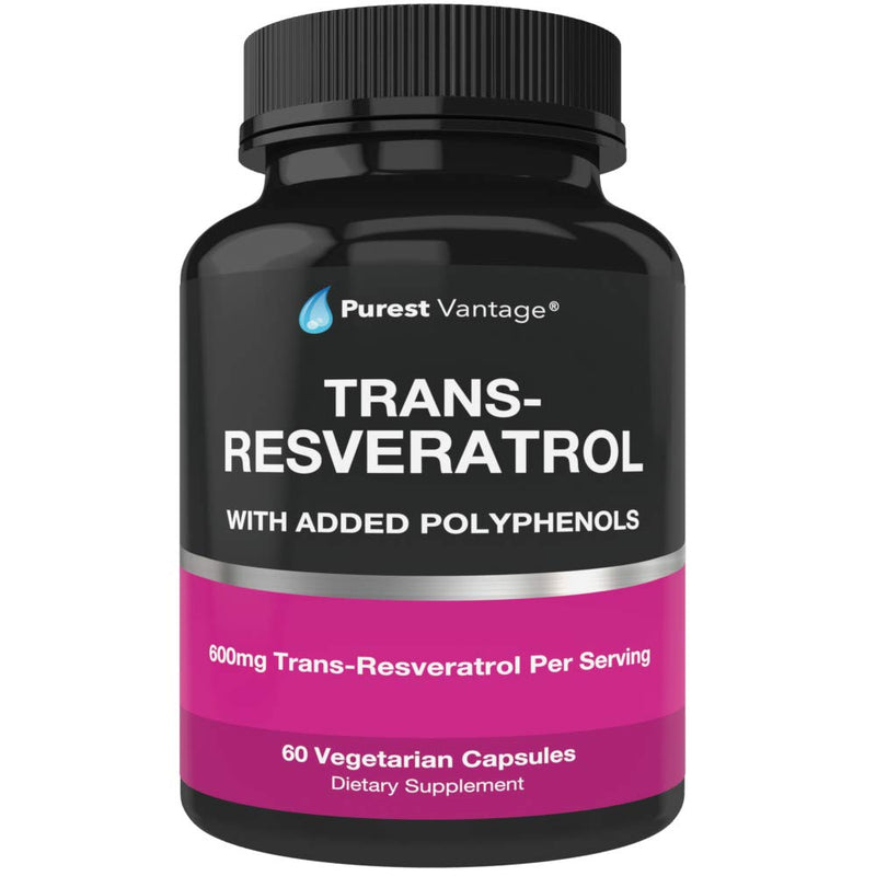 [Australia] - Resveratrol Supplement - Potent 1400mg Formula with Trans Resveratrol, Quercetin, Grape Seed, Green Tea, Acai and Red Wine Extract - 60 Veggie Capsules 