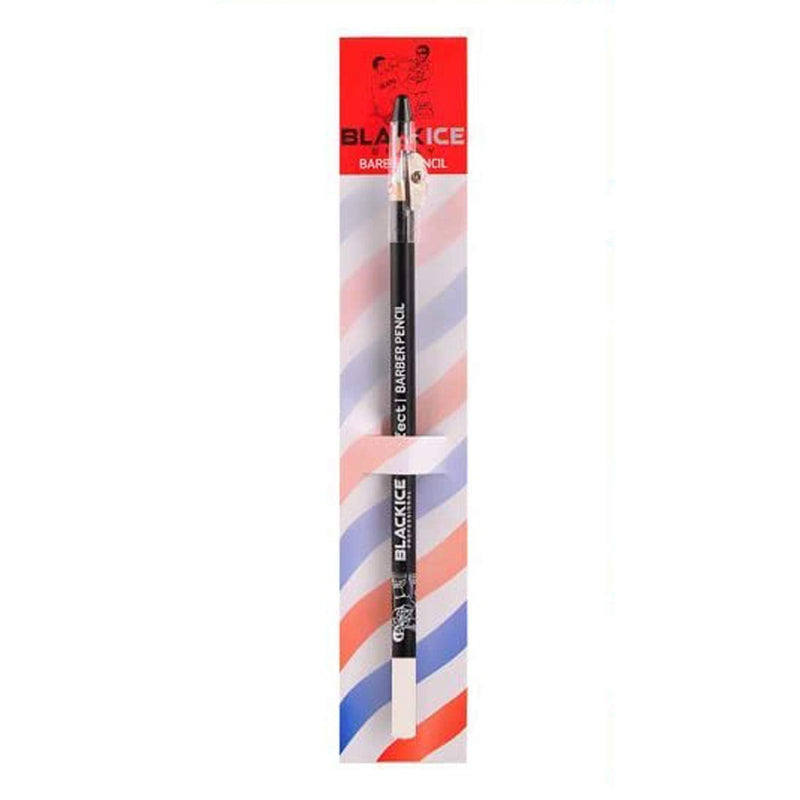 Black Ice Barber Hair Pencil Tracing Tool for Beard, Hairline & Goatee - Outliner Detailing for Haircut Styling & Shaping - Grooming Guide Barber Supplies (White)