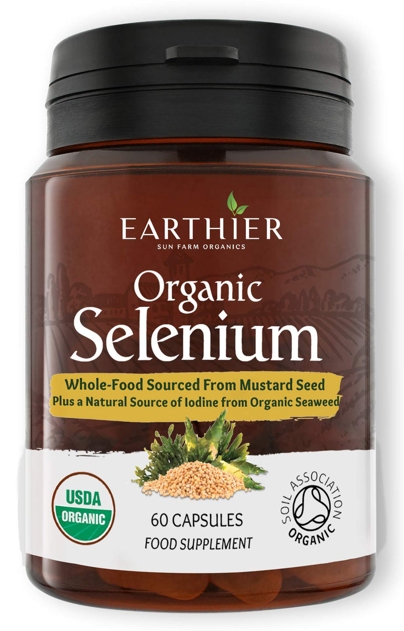 [Australia] - Organic Selenium 200 mcg with Iodine and Silica All from Certified Organic Whole Foods - Two Month Supply 