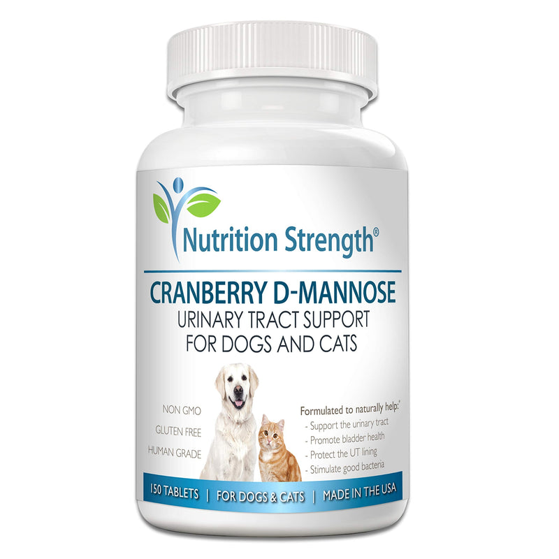 Cranberry D-Mannose for Dogs, Support for UTI in Dogs, Urinary Tract + Immune Health Supplement, Support for Bladder Infection in Dogs, Cranberry for Dogs, 150 Chewable Tablets - PawsPlanet Australia