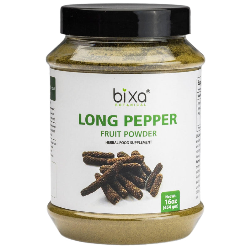 [Australia] - bixa BOTANICAL Piper Longum Powder 1 Pound (16 Oz) (Pippali Fruit) | an Ideal Alterative & Respiratory Tonic, Ayurvedic Herbal Supplement for Carminative, Anti-Helminthic & Prevents bloatingness 1 Pound (Pack of 1) 